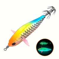 Nouveau leurre de pêche en bois de 63 mm, 7,2 g, imitation crevette, luminescent, appât lumineux pour calmar, jig, leurre de pêche en mer, appât de pêche à la crevette