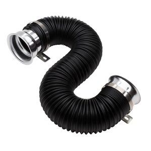 Tuyau d'aspiration noir de 76 mm avec raccords argentés, produit pour systèmes de refroidissement - Product Image 1