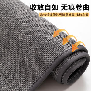 Alfombra de Baño Ovalada de Lino Antideslizante Absorbente de Color Sólido para Uso Doméstico - Product Image 2