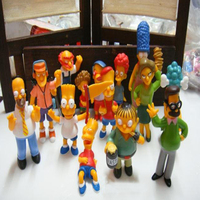 Vente en gros de 14 styles de figurines d'anime de la série Simpson : Simpsons, Assen, Homer, Bart, Portrait de la famille, Modèle de jouet, Figurine d'action d'anime