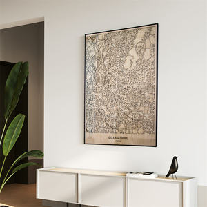 Mappa della città con taglio Laser personalizzato mappa della parete in legno 3d mappa della città topografica multistrato - Product Image 2