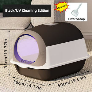 Caja de arena para gatos de primera calidad Edición de limpieza UV de fábrica al por mayor inodoro para gatos de gran tamaño completamente cerrado - Product Image 6