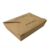 Boîte en papier auto-adhésive pour salade et nouilles, en PLA laminé, 100 % compostable, de qualité alimentaire, avec impression personnalisée, résistante à la graisse, pour emporter