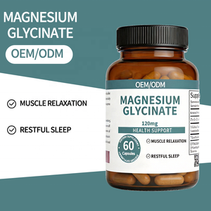 Suplemen Magnesium Glisinat Label Pribadi untuk Dewasa 120mg-OEM/ODM untuk Relaksasi Otot & Tidur-60 Kapsul - Product Image 3