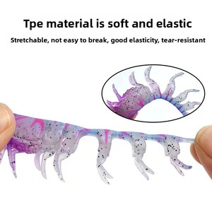 Leurres souples ALPHA pour la pêche au crevettes, en PVC, pour bar, <span class=keywords><strong>brochet</strong></span>, carpe, appâts artificiels lumineux pour fond de mer, Pesca - Product Image 5