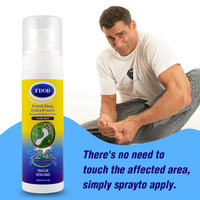 FDOB Spray anti-démangeaisons rapide pour le pied d'athlète, formule antifongique à l'aloe vera, combat les odeurs, hydrate les pieds secs, peaux sensibles, rafraîchissant