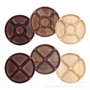 Solid Wood Dried Fruit Plate Round Storage <b>Tray</b> For <b>Snacks</b> Living Room Coffee Table Creative Nut Serving Dish - Product Image 2