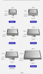 OEM Stainless Steel Modern Square Floor Drain Grate for Bathroom Toilet with Flushbonading Drainage - Product Image 4