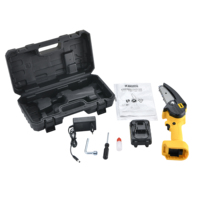 KANGTON Mini tronçonneuse électrique portable à une main sans fil pour l'élagage des arbres et la coupe du bois