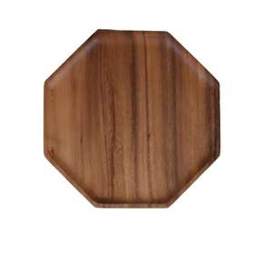 Plateau octogonal créatif en bois <span class=keywords><strong>de</strong></span> <span class=keywords><strong>noyer</strong></span> pour cupcakes, desserts et fruits – Vente chaude usine pour la famille et les restaurants - Product Image 2