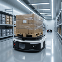 Robot mobile autonome AMR WINGSOFTEC à haute précision pour la manutention intelligente des matériaux en entrepôt, charge utile de 600 kg, code QR