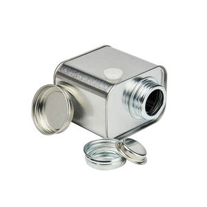 Lata Metálica Cuadrada/Redonda de 140*90*145mm, 50G 100G 150G, para Envasado de Café, Leche, Chicle, Pan, con Tapa de Rosca - Product Image 1