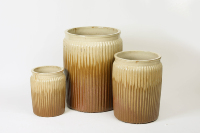 Maceta de Cerámica con Orificios de Drenaje, Diseño Moderno y Minimalista, Ecológica, Duradera, Decoración para Interiores/Exteriores