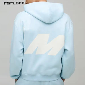 Conjunto Deportivo Informal para Hombre, Talla Grande, Color Sólido, Ecológico, 100% Algodón Orgánico, Sudadera con Capucha de Manga Larga, Primavera - Product Image 3