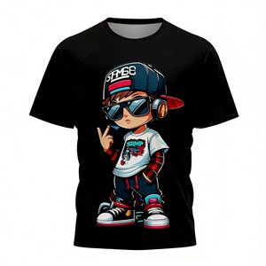 T-Shirt da Uomo Fitspi con Stampa 3D Cartoon, Maglietta Estiva con Grafica Digitale, Manica Corta, Collo Tondo, Moda Casual, Vendita Diretta dalla Fabbrica - Product Image 2