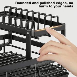 Kitchen Shelving Table Top Drain Rack Dish Drying <b>Storage</b> Rack 2 Tier Kitchen Countertop Organizer Stand Escuridor De Platos - Product Image 5