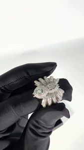 Anillo de Estilo Urbano Hip-Hop con Araña de Circonio, Chapado en Cobre con Oro Real, Joyería de Circonio, Regalo Personalizado, Anillo de Tarántula - Product Image 4