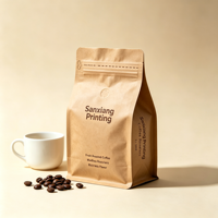 Sachet Doypack Professionnel Personnalisé avec Impression Gravure, Anti-humidité, pour Grains de Café, avec Valve Ziplock et Logo Personnalisé, 1 lb
