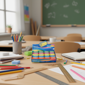 Weibo Transparent Fluorescent Eraser Rubber Mechanical Eraser WB-3486-40 School Office Supplies - Product Image 2