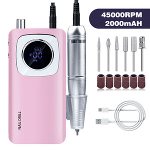 Misscheering V4 45000 RPM, Máquina de Manicura Portátil Recargable de Acero Inoxidable, Bajo Ruido, Profesional <span class=keywords><strong>para</strong></span> Esmalte de <span class=keywords><strong>Uñas</strong></span> - Product Image 3