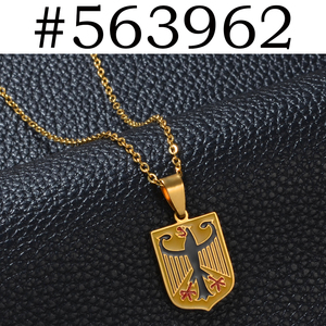 Colliers pendentifs pour femmes avec carte du Venezuela, drapeau et <span class=keywords><strong>code</strong></span> postal 58, emblème de l'aigle allemand, Danemark, Norvège, Thaïlande # 563162 - Product Image 4