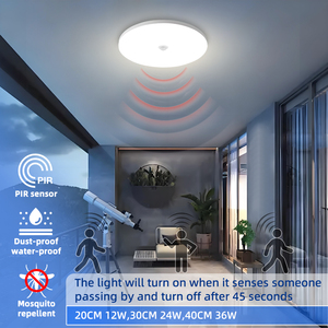 Hiện đại LED Đèn trần với lò vi sóng PIR cảm biến chuyển động IP66 đánh giá 110-220V Trắng cho phòng ngủ hành lang và đoạn - Product Image 6