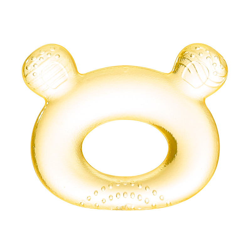 Anneaux de dentition en forme d'ours remplis d'eau (jaune lait)
