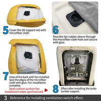 Kit de ventilation et de chauffage de siège auto EasGain Luxury TPU à aspiration turbo, réglable sur 3 vitesses, pièces de mise à niveau universelles pour voiture