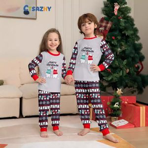 Conjunto Familiar de Natal com Estampa de Urso Polar em Poliéster Macio para Mãe, Filha, Pai e Filho - Product Image 2