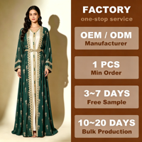 Vente en gros Manxun Belle Abaya Designs Respirant À Capuche Broderie pour Filles Décontracté Islamique Maroc Hijab En Gros Magnifique