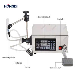 Semi-Automatic Electric Desktop Filling & <b>Wrapping</b> <b>Machine</b> with PLC for Liquid Food Bottling Applications - Product Image 3