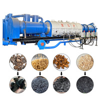 Bois sciure de bois riz coque biochar charbon de bois carbonisation four continu biomasse charbon de bois ligne de production