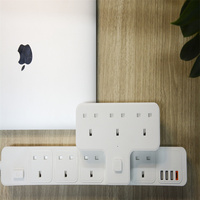 Prise murale électrique sans fil à 3 ports USB et 2 prises de sortie, prise UK, courant nominal 13A, ignifuge PC IP41, vente chaude directe usine