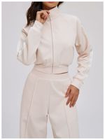 Vêtement de sport personnalisé pour femme, grande taille, léger, à manches longues, avec fermeture éclair intégrale et poches zippées, style yoga enveloppant la taille