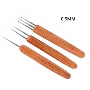 Dread lock-herramienta profesional para extensión de cabello, accesorio de ganchillo con mango de bambú para <span class=keywords><strong>hacer</strong></span> pelucas - Product Image 5
