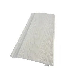 Madera artificial de madera dura WPC 3D grano de madera externo antideslizante impermeable PE tapado WPC revestimiento de pared