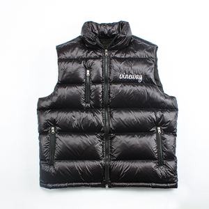Invierno logotipo personalizado bordado ropa de trabajo al aire libre impermeable de nailon sin mangas abajo <span class=keywords><strong>acolchado</strong></span> para <span class=keywords><strong>hombre</strong></span> <span class=keywords><strong>chaleco</strong></span> <span class=keywords><strong>acolchado</strong></span> - Product Image 1