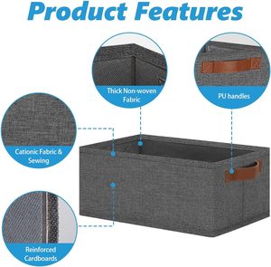 Wardrobe and Living Room <b>Clothes</b> Organizer for Jeans Multifunction Foldable with Cloth Material Steel Frame 47x28x20cm - Product Image 3