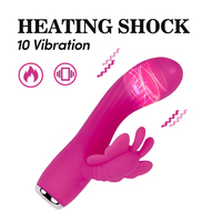 Chelsea Damen IPX7 Wasserdichter Rabbit-Vibrator mit 10-Gang-Heizvibration, Klitorisstimulation & Eingebauter Batterie