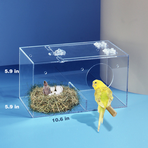 Boîte de rangement en acrylique haute transparence, Nid d'observation des oiseaux, Élevage de petits perroquets, Aménagement paysager, Boîte de présentation pour l'alimentation - Product Image 5