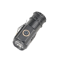 Mini lampe torche LED super lumineuse, portable, rechargeable par USB, à intensité réglable, lumière puissante, corps en alliage d'aluminium, avec clip pour extérieur