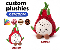 Peluche Fruit du Dragon Mignonne en Forme de Fruit, Poupée en Peluche pour Décoration de Chambre d'Enfant, Cadeau Personnalisé, Peluche Fruit du Dragon Faite sur Mesure