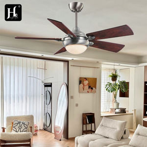 Ventilador de techo moderno, silencioso y de bajo consumo con 5 aspas de madera contrachapada, motor de CC de cobre puro con control remoto, ventilador de techo con luz LED - Product Image 6