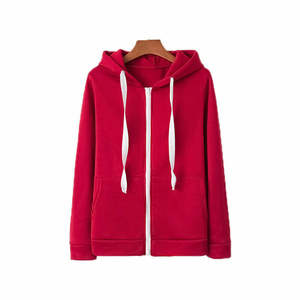 Sweat à capuche pour femmes, Logo personnalisé à fermeture éclair, vente en gros, - Product Image 4