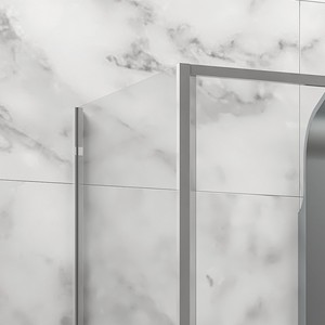 Kamalu KLA-4000C Porte Doccia Moderne 75x100 Scorrevoli e Fisse con Vetro Senza Telaio da 6mm Altezza 200cm - Product Image 6