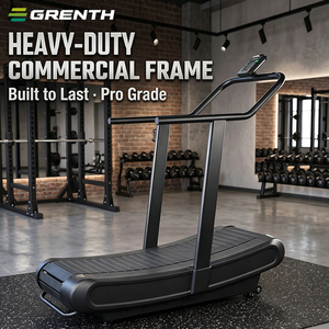 <span class=keywords><strong>Tapis</strong></span> <span class=keywords><strong>roulant</strong></span> incurvé auto-alimenté sans moteur avec écran LCD, usage intensif, pour entraînement Hyrox, usage commercial, salle de sport - Product Image 1