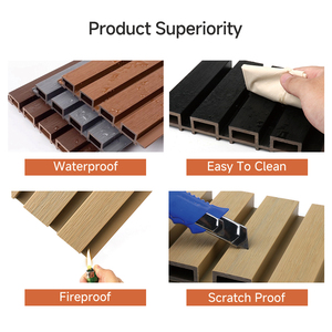 Selin bên ngoài ốp ngoài trời WPC xây dựng Ốp bên ngoài không thấm nước 3D rãnh WPC <span class=keywords><strong>Panel</strong></span> tường - Product Image 4