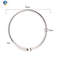 En gros, Cintre à anneau ouvert 120 mm en fer finition brillante, à un seul niveau, pour foulards et vêtements, organisateur de vêtements multifonctionnel et gain de place