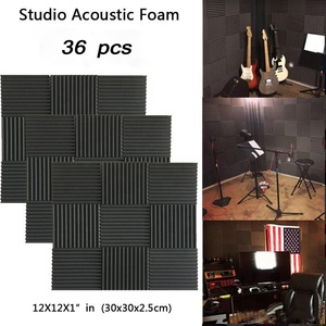 36 PCS 12X12X1 "Espuma Ignífuga Insonorizada Silenciador Aislamiento Sonido 36 PCS 12X12X1 \" Espuma Ignífuga Silenciador Insonorizado - Product Image 2