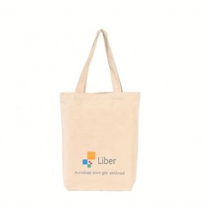 Sac fourre-tout en toile de coton avec logo personnalisé, motif léopard, longue poignée, réutilisable pour les courses - Product Image 1
